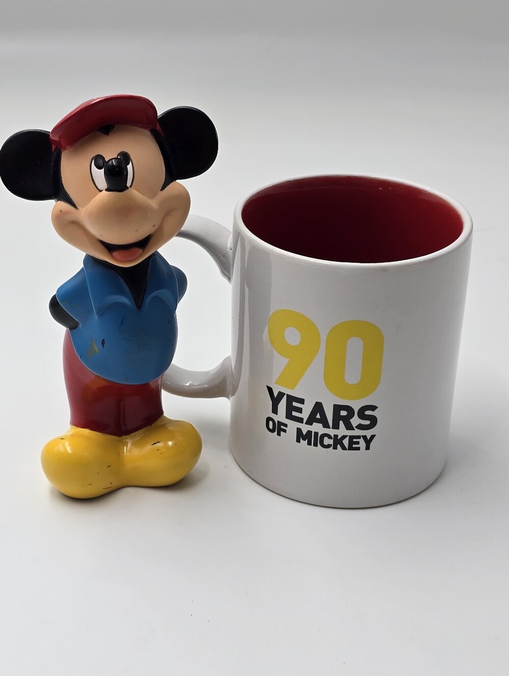 Disney 90 Years Of Mickey Mouse Coffee Tea Mug 10oz  with Bonus VTG Micky Mouse
